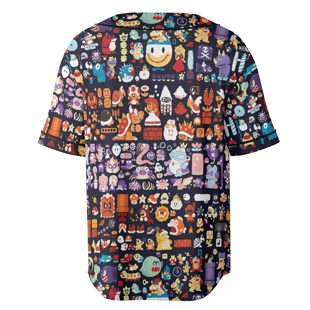 Mario Colors Super Mario Unisex Baseball Jersey - 4