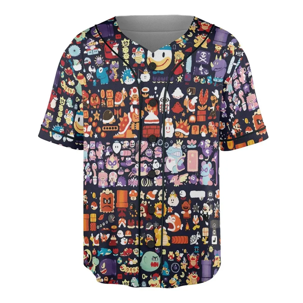 Mario Colors Super Mario Unisex Baseball Jersey - 3