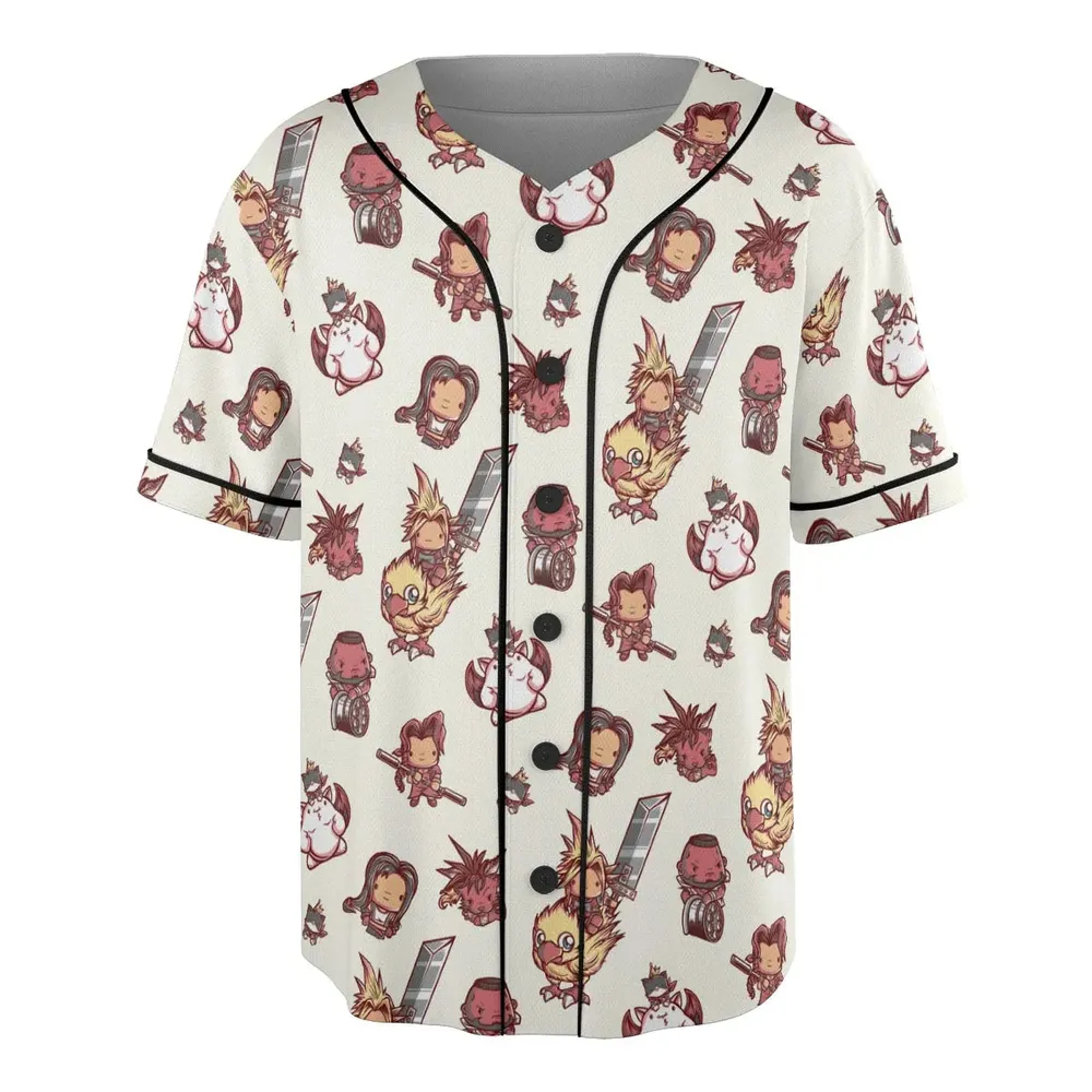 Cute Fantasy Final Fantasy Unisex Baseball Jersey - 3