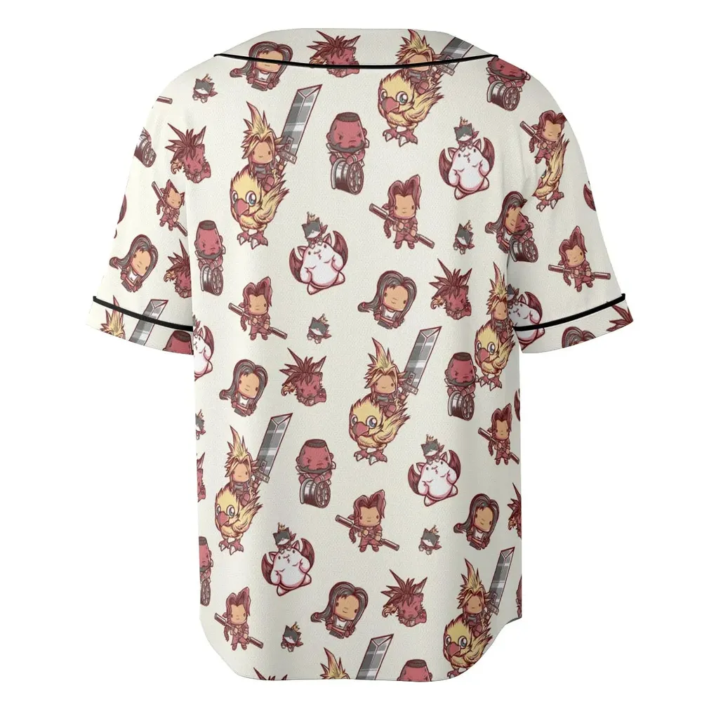 Cute Fantasy Final Fantasy Unisex Baseball Jersey - 4