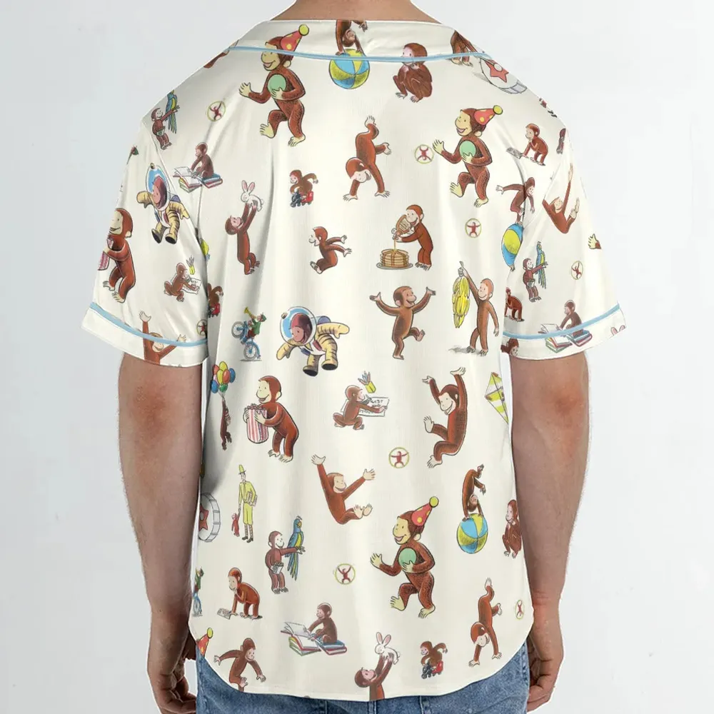 Riotsociety Curious George Unisex Baseball Jersey - 2