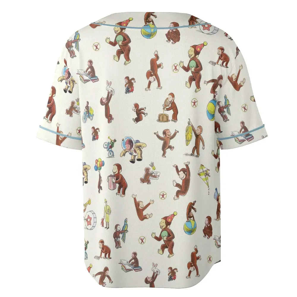 Riotsociety Curious George Unisex Baseball Jersey - 4