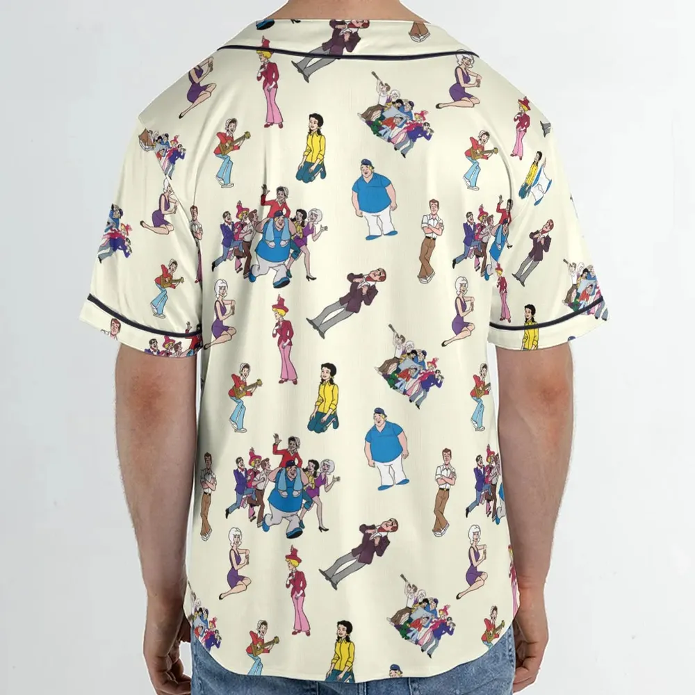 The New Adventures of Gilligan Pattern Unisex Baseball Jersey - 2