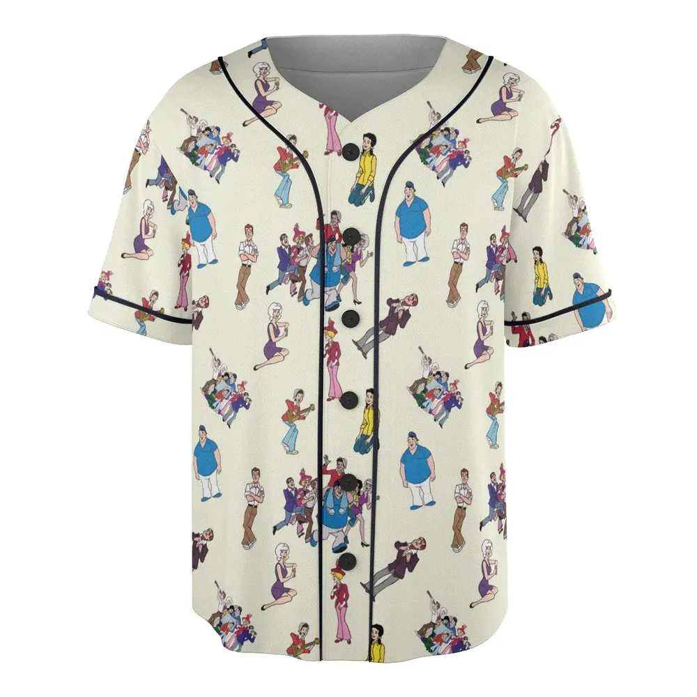 The New Adventures of Gilligan Pattern Unisex Baseball Jersey - 3