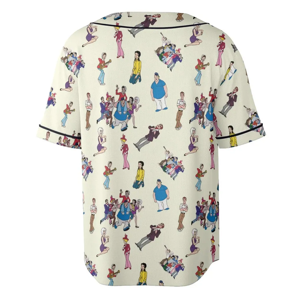 The New Adventures of Gilligan Pattern Unisex Baseball Jersey - 4