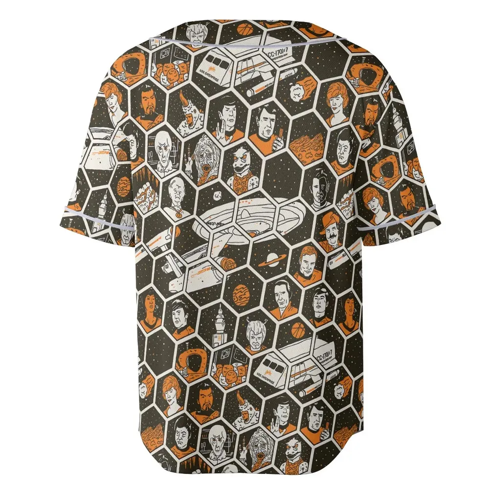 TrekToon Star Trek Hive Pattern Unisex Baseball Jersey - 4