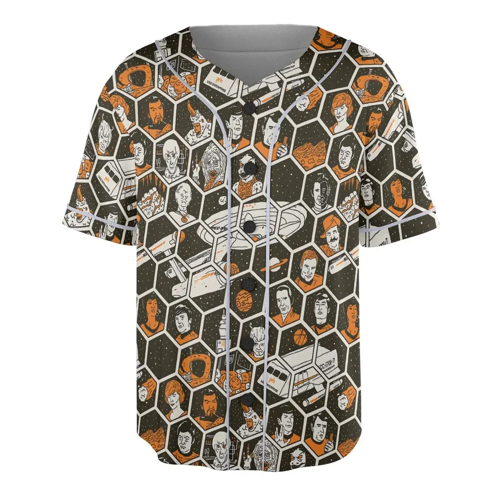 TrekToon Star Trek Hive Pattern Unisex Baseball Jersey - 3