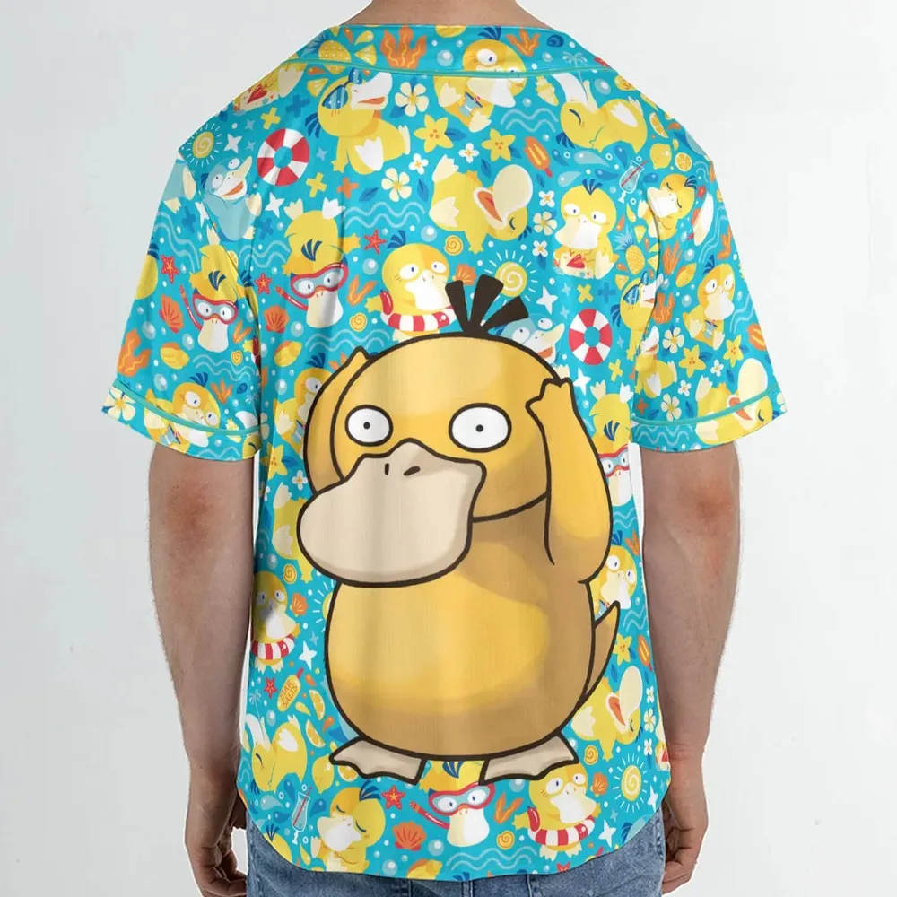 Psyduck Power Pokemon Unisex Baseball Jersey - 2