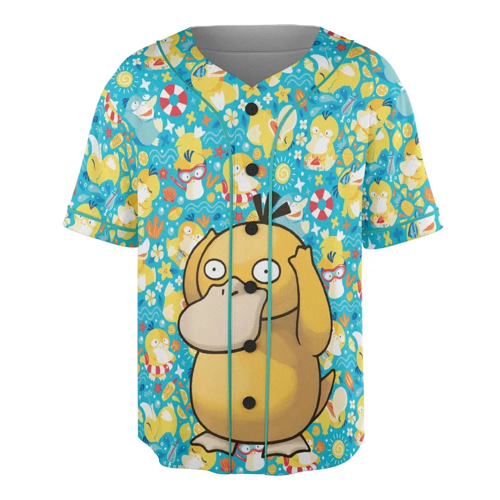 Psyduck Power Pokemon Unisex Baseball Jersey - 3