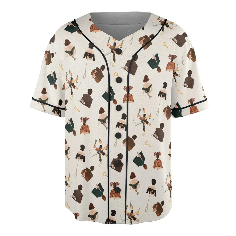 Clue The Movie Characters Pattern Unisex Baseball Jersey - 3