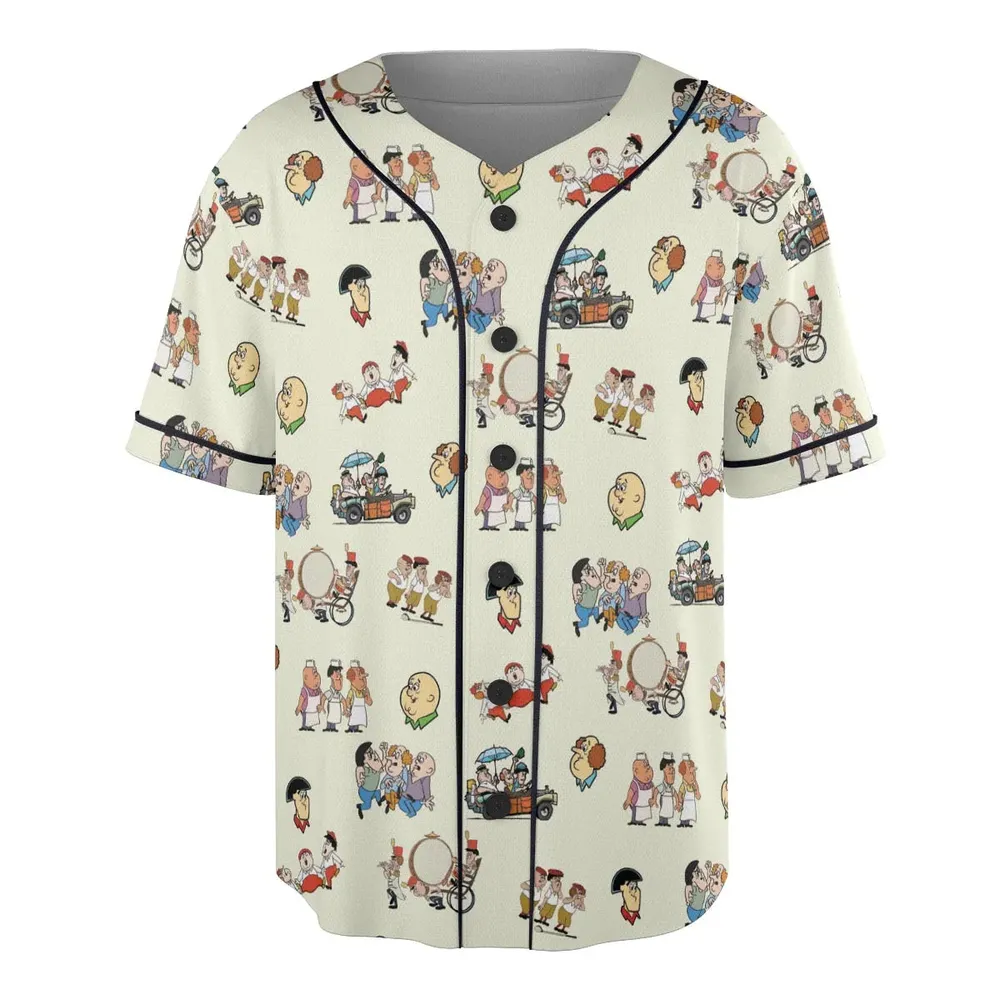 Three Stooges Cartoon 1965 Unisex Baseball Jersey - 3