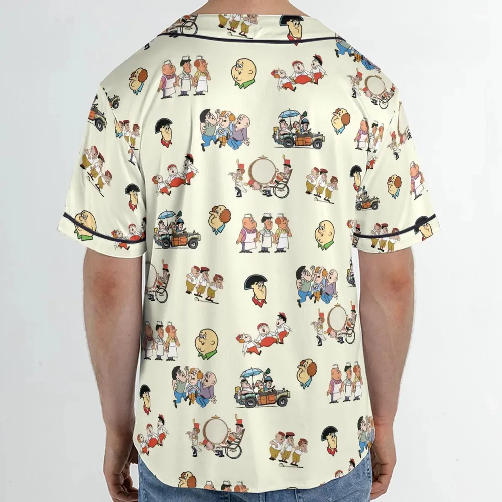 Three Stooges Cartoon 1965 Unisex Baseball Jersey - 2