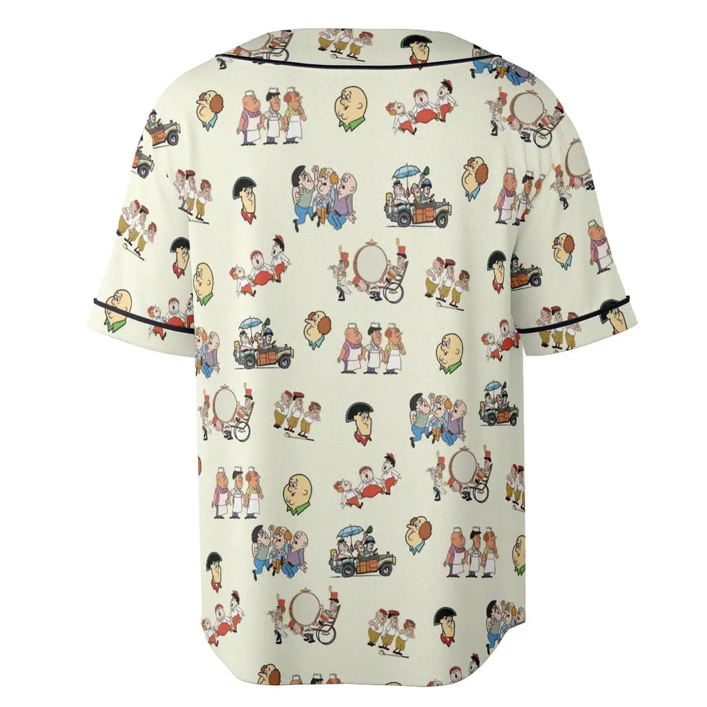 Three Stooges Cartoon 1965 Unisex Baseball Jersey - 4