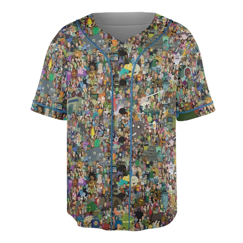 Futurama Characters Unisex Baseball Jersey - 3
