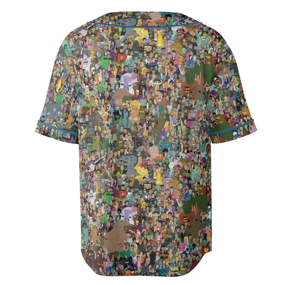 Futurama Characters Unisex Baseball Jersey - 4