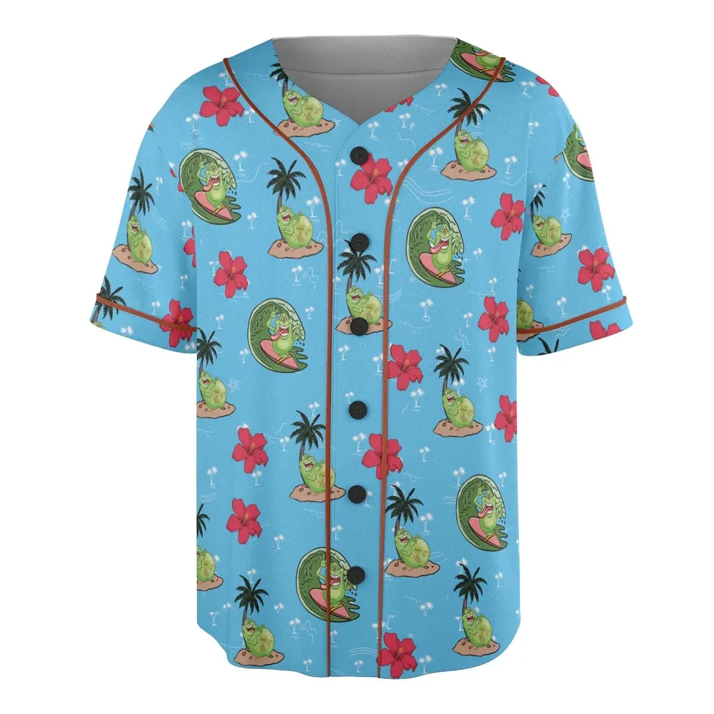 Ghostbusters Slimer Summer Vibes Unisex Baseball Jersey - 3