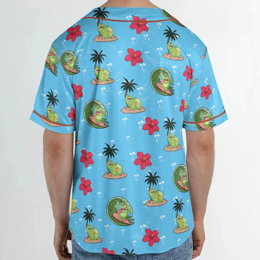 Ghostbusters Slimer Summer Vibes Unisex Baseball Jersey - 2