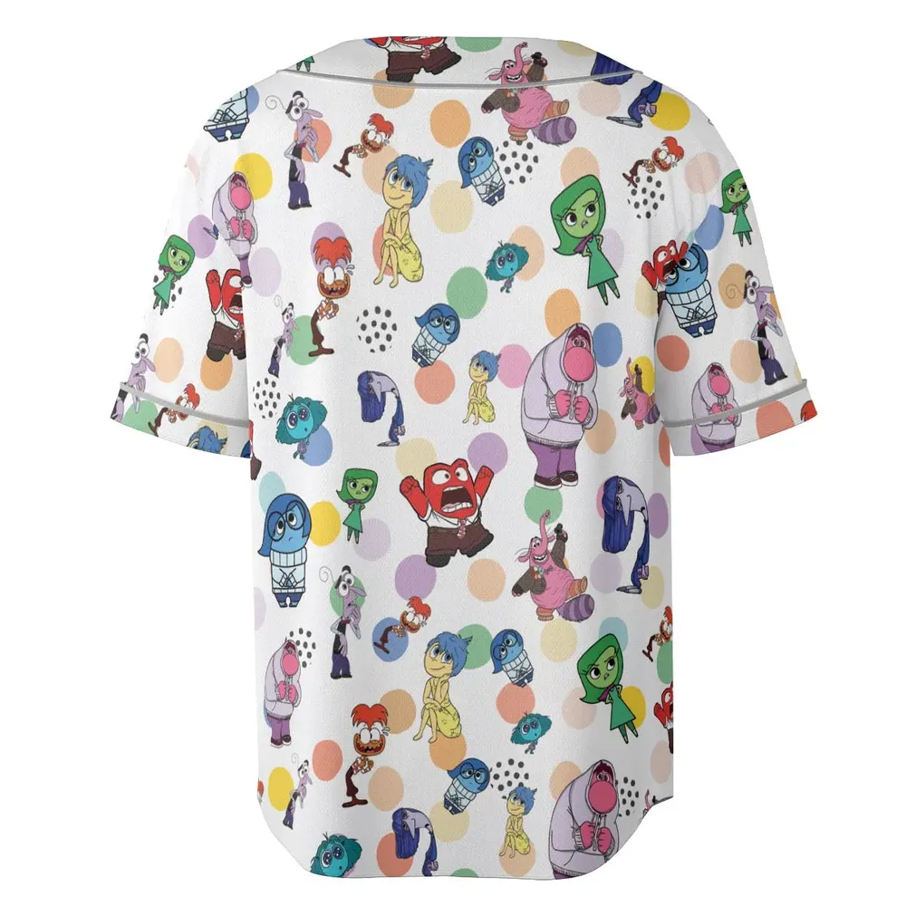 Emotion Characters Inside Out Unisex Baseball Jersey - 4