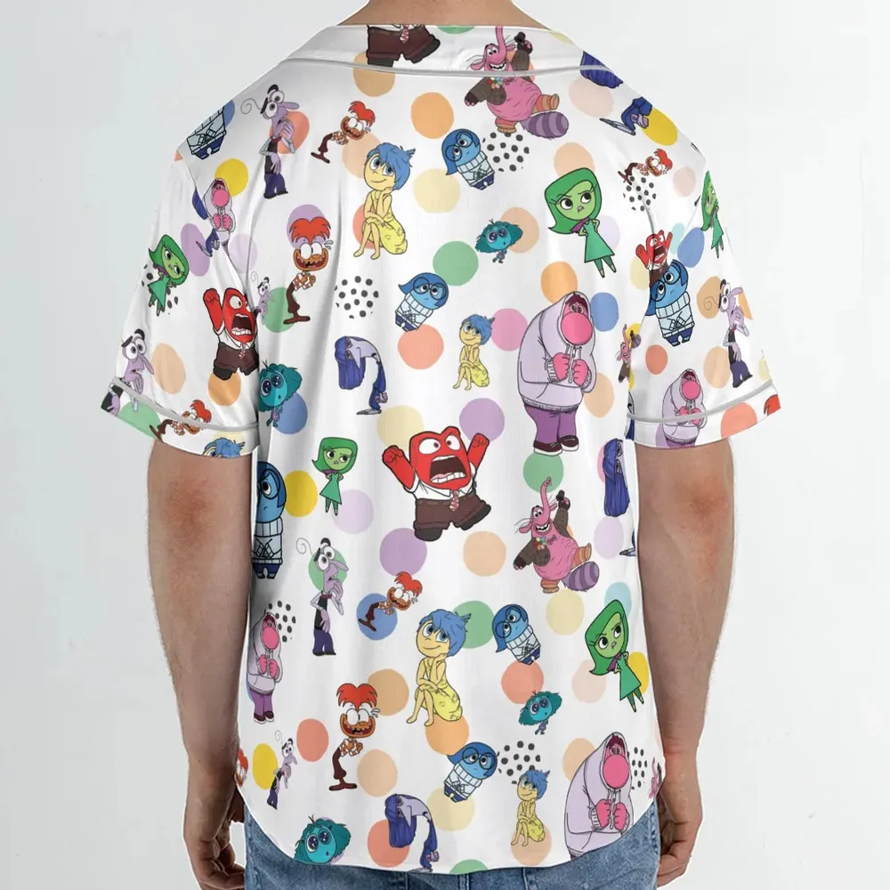 Emotion Characters Inside Out Unisex Baseball Jersey - 2