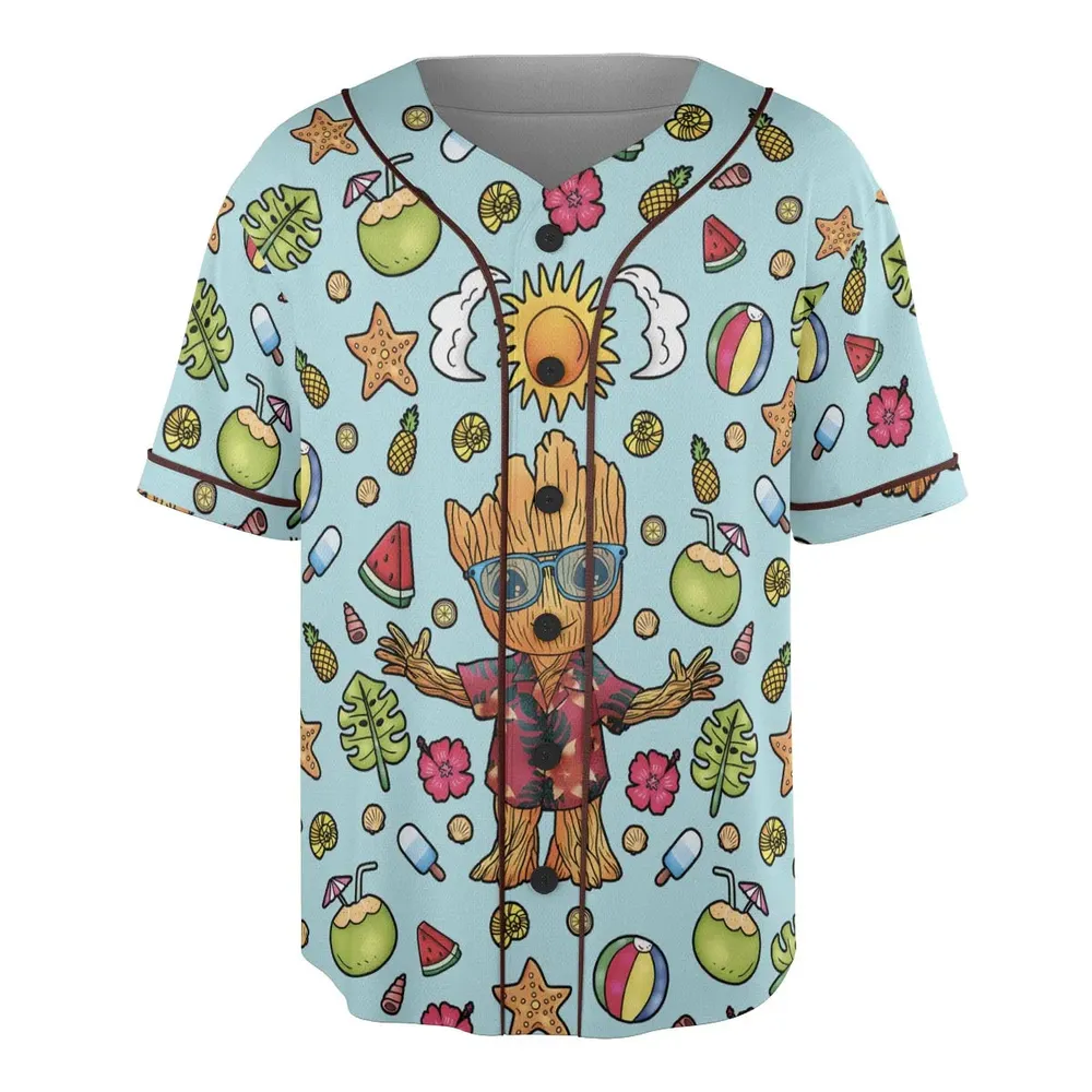 Summer Galaxy Groot Unisex Baseball Jersey - 3