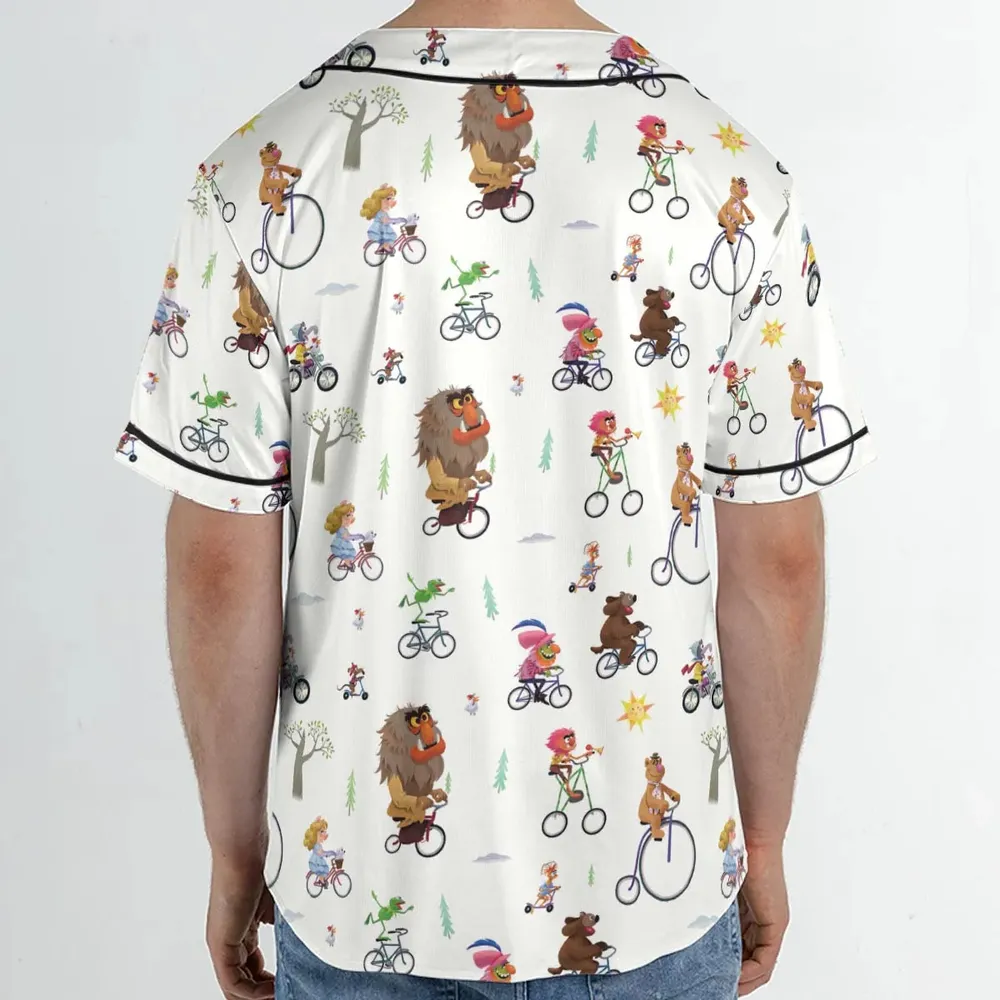 The Muppet Movie Bike Scene Unisex Baseball Jersey - 2