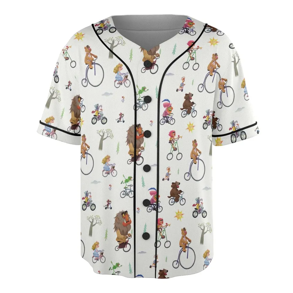 The Muppet Movie Bike Scene Unisex Baseball Jersey - 3