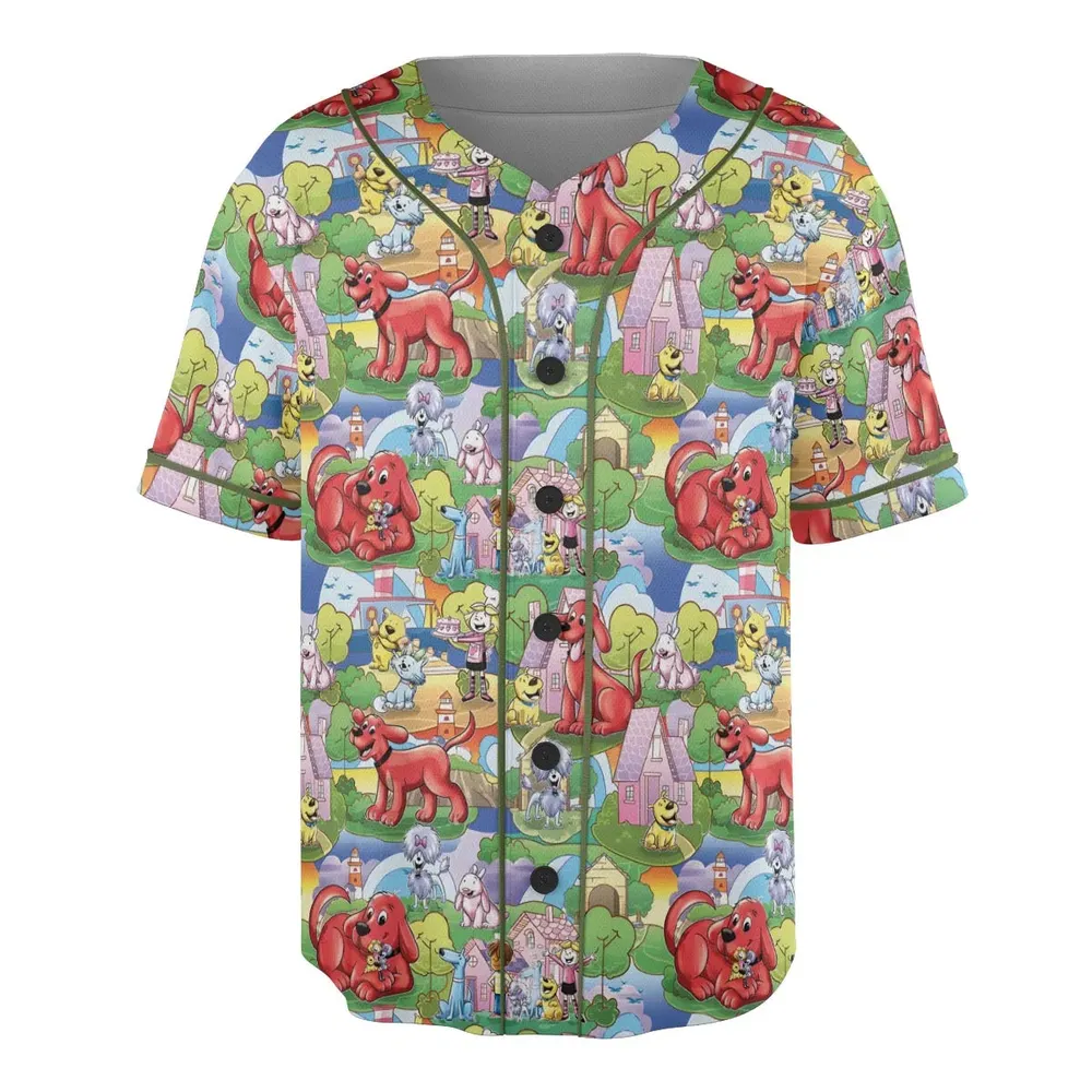 Clifford The Big Red Dog Seamless Unisex Baseball Jersey - 3