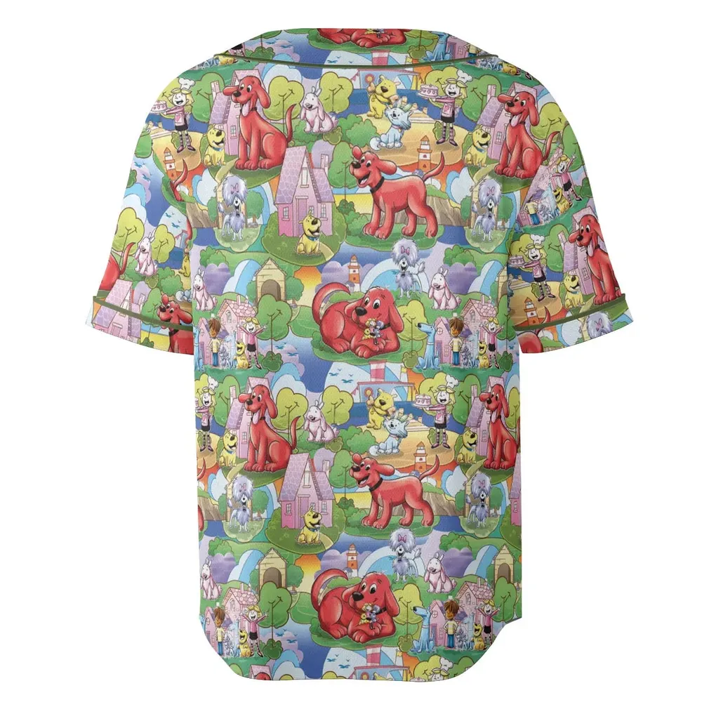Clifford The Big Red Dog Seamless Unisex Baseball Jersey - 4
