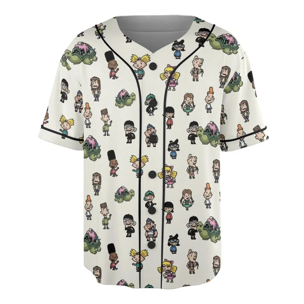 Hey Arnold Characters Unisex Baseball Jersey - 3