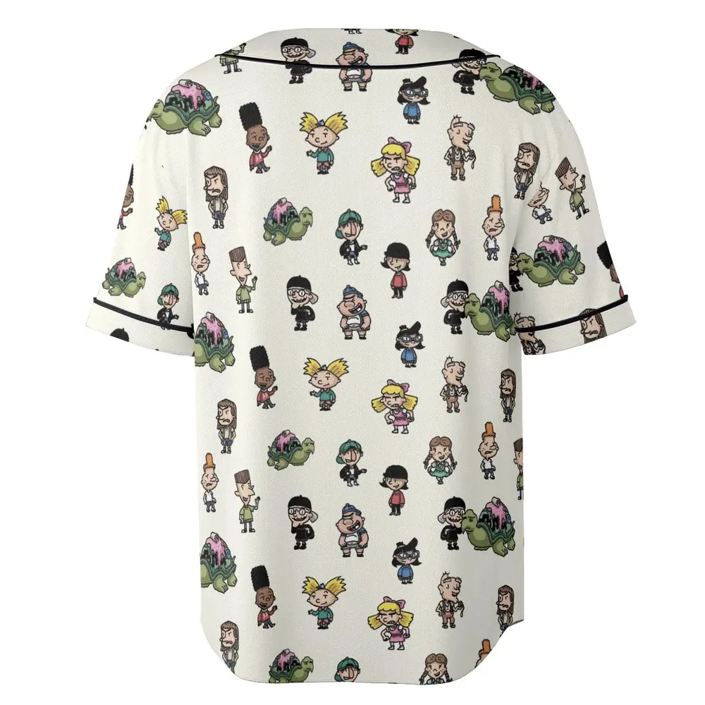 Hey Arnold Characters Unisex Baseball Jersey - 4