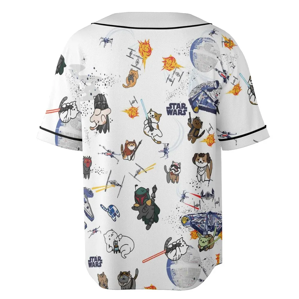 Star Wars Cats Unisex Baseball Jersey - 4