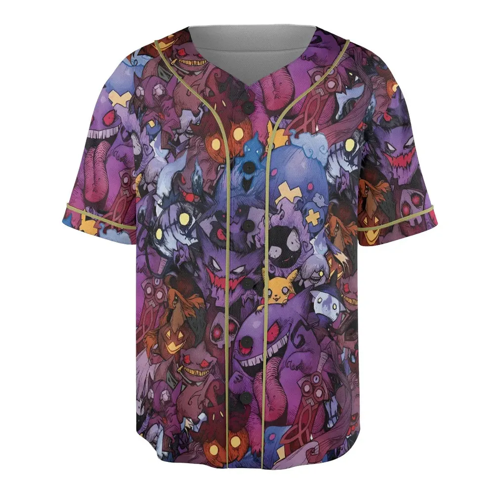 Scaries Poison Pokemon Unisex Baseball Jersey - 3