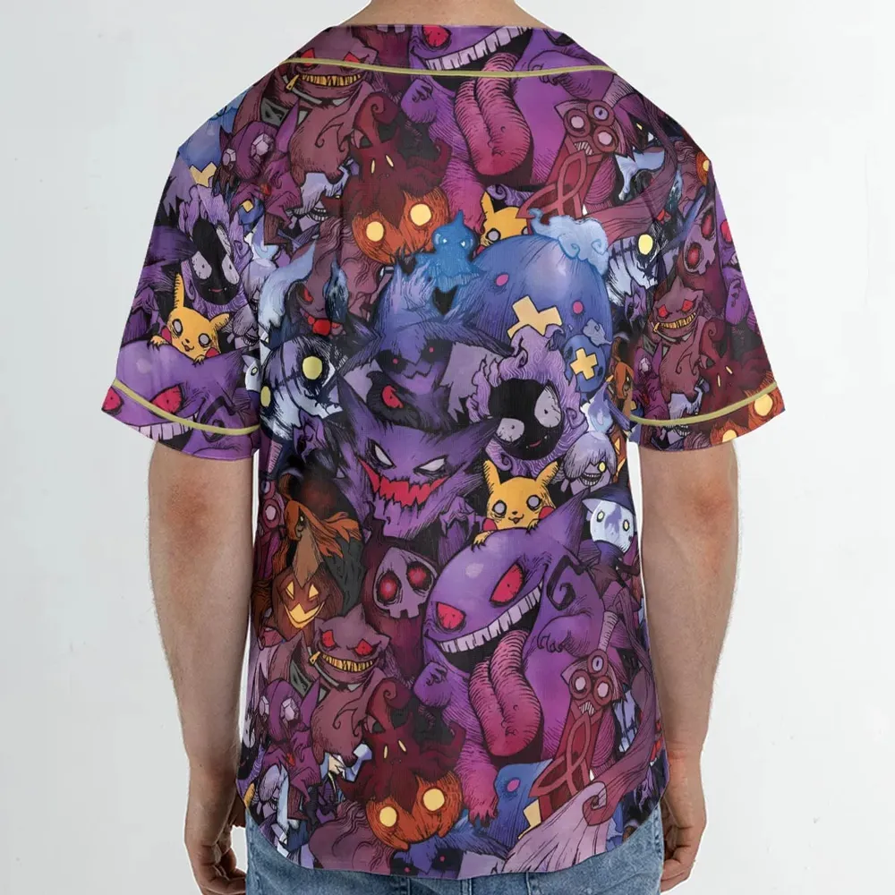 Scaries Poison Pokemon Unisex Baseball Jersey - 2