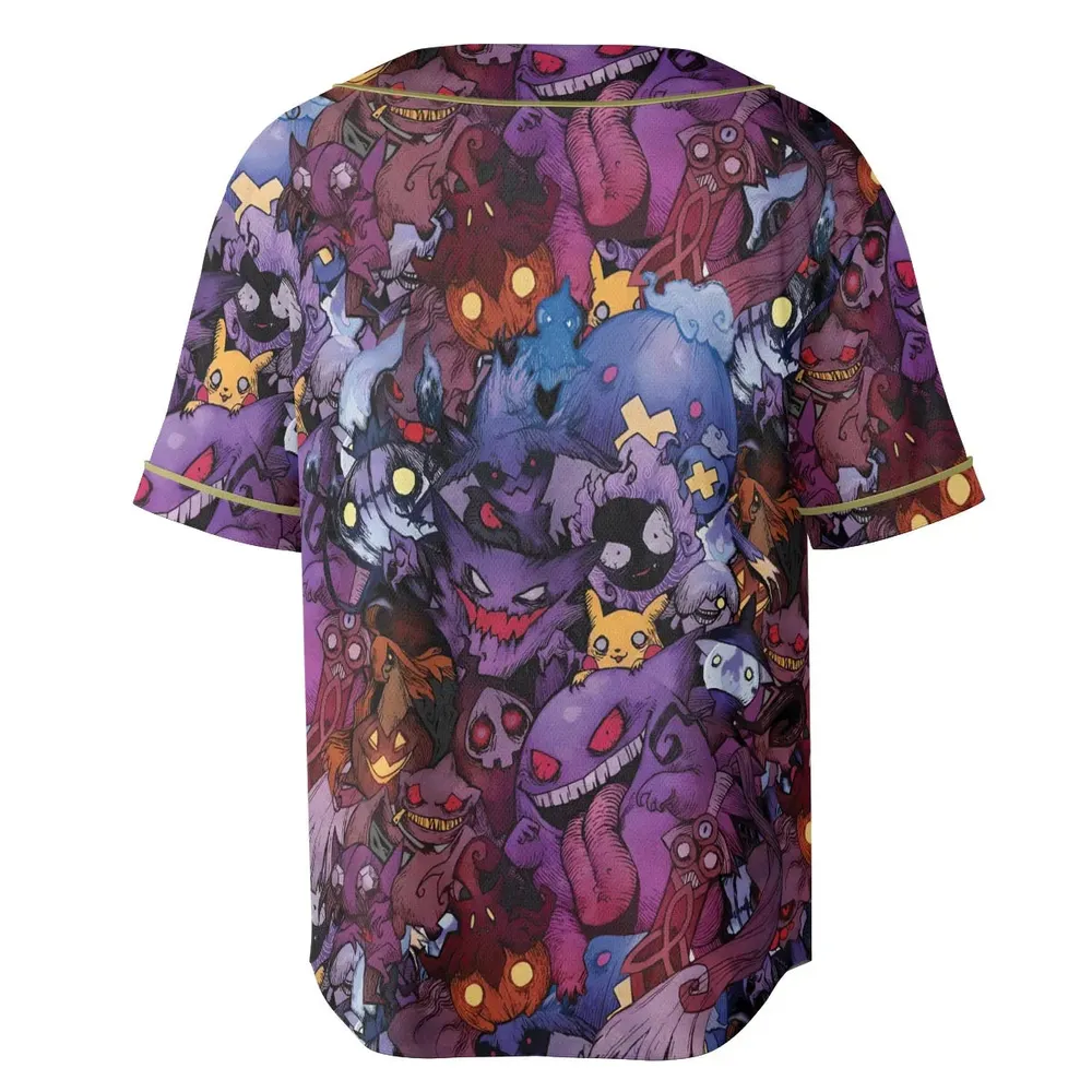 Scaries Poison Pokemon Unisex Baseball Jersey - 4