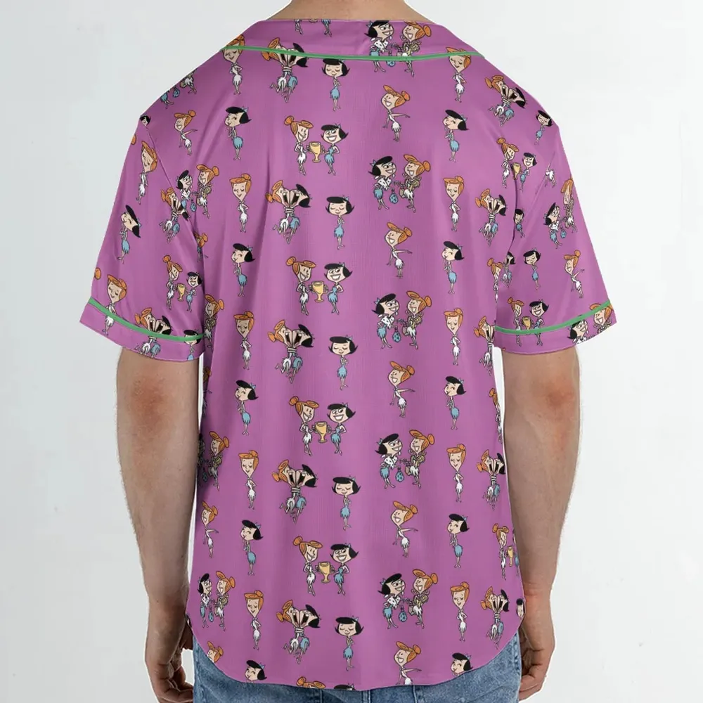 Wilma and Betty The Flintstones Unisex Baseball Jersey - 2