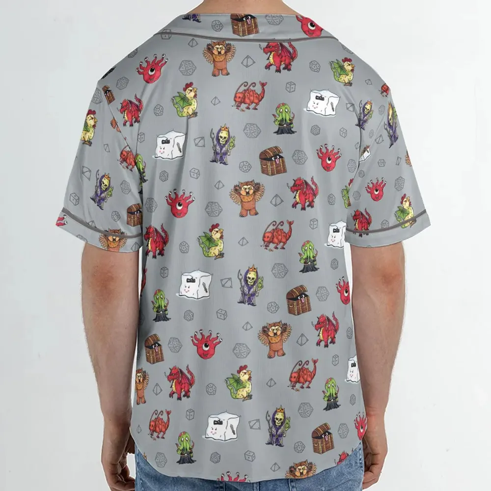 Little Monsters DnD Unisex Baseball Jersey - 2