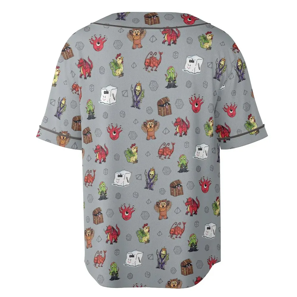 Little Monsters DnD Unisex Baseball Jersey - 4