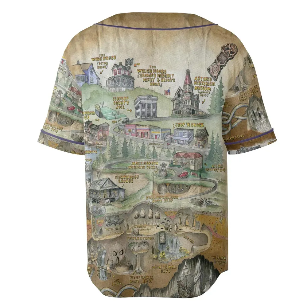 The Goonies Adventure Map Unisex Baseball Jersey - 4