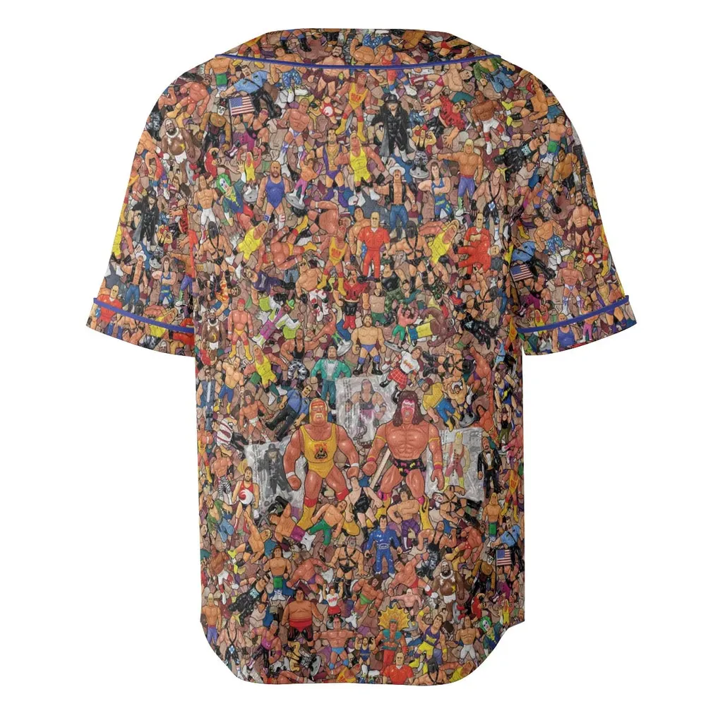 Wrestling Hulk Hogan and Buddies Figures Unisex Baseball Jersey - 4