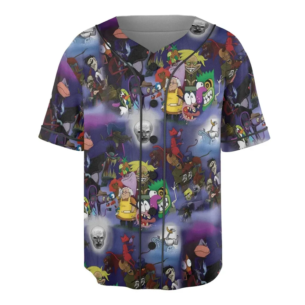 Fearless Courage the Cowardly Dog Unisex Baseball Jersey - 3