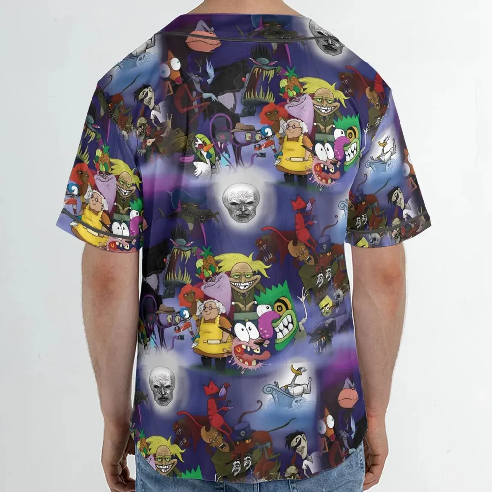 Fearless Courage the Cowardly Dog Unisex Baseball Jersey - 2