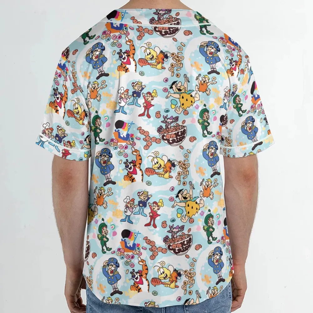 Cereal Favs Large Scale Unisex Baseball Jersey - 2