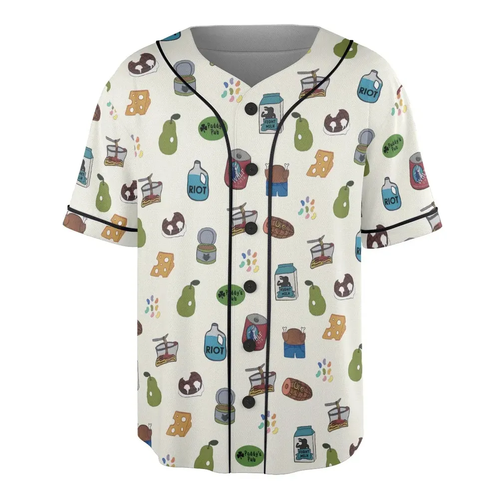 The Food of It's Always Sunny In Philadelphia Unisex Baseball Jersey - 3