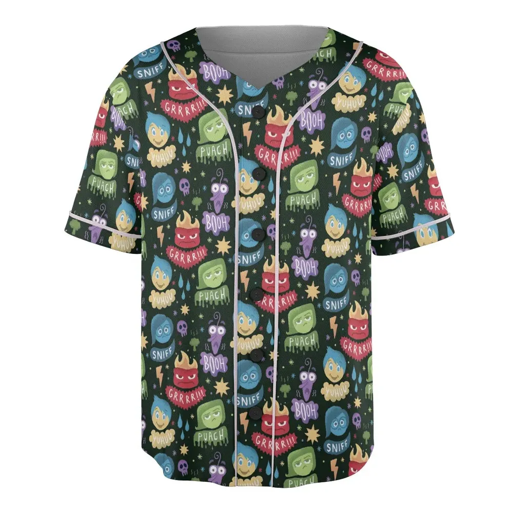 Colourful Mind Inside Out Unisex Baseball Jersey - 3