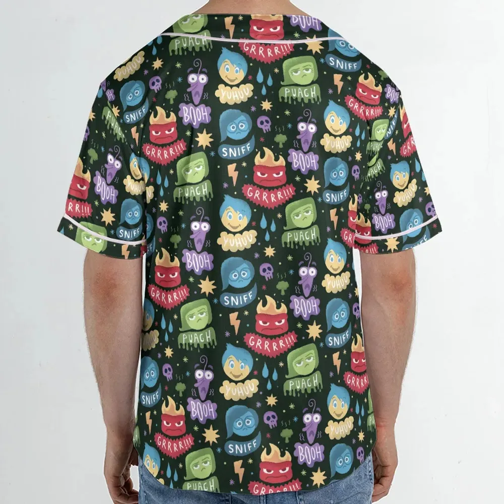 Colourful Mind Inside Out Unisex Baseball Jersey - 2