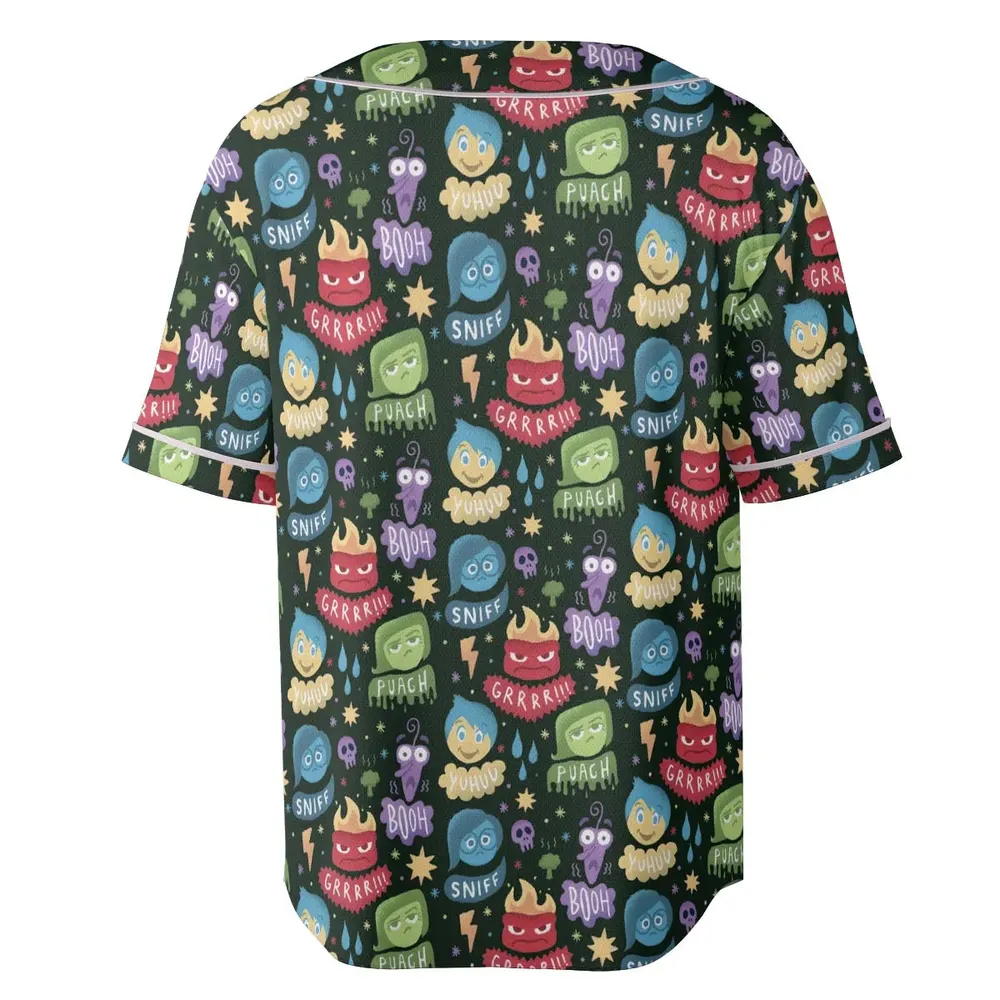 Colourful Mind Inside Out Unisex Baseball Jersey - 4