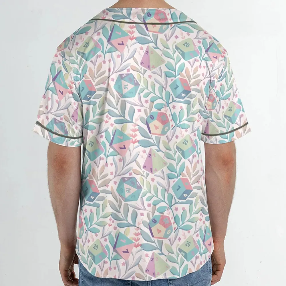 Dice Flower Soft DnD Unisex Baseball Jersey - 2