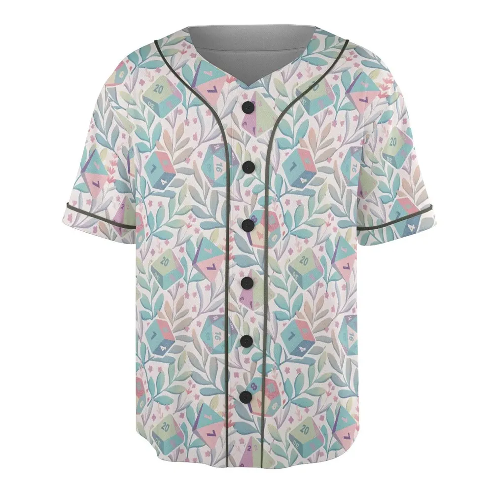 Dice Flower Soft DnD Unisex Baseball Jersey - 3