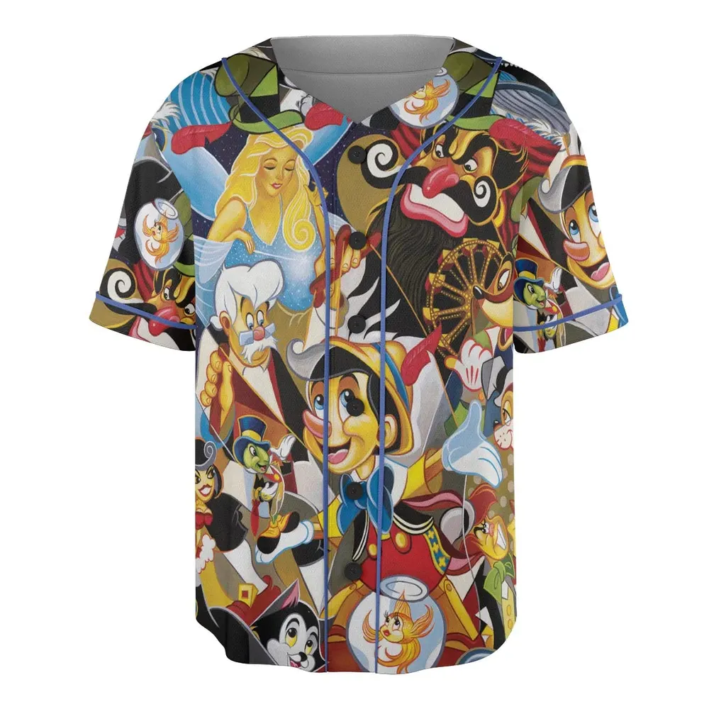 Pinocchio Seamless Unisex Baseball Jersey - 3