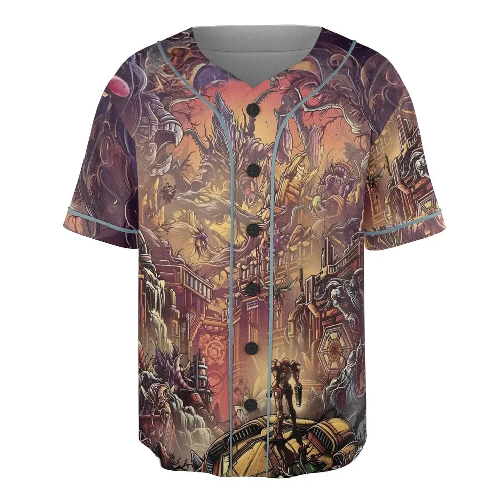 Metroid Prime Unisex Baseball Jersey - 3